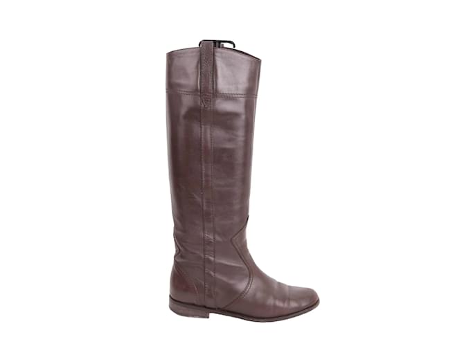 Marc Jacobs Leather boots Brown  ref.1180810