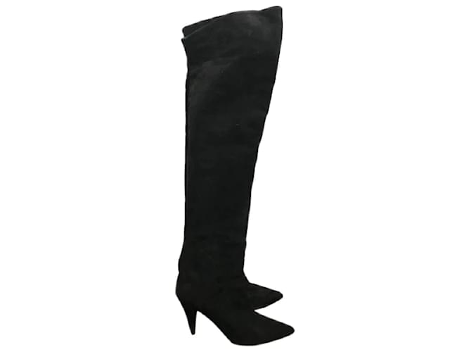 Botas SAINT LAURENT T.eu 40 camurça Preto Suécia  ref.1180816