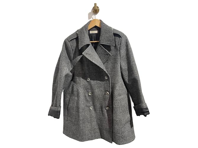 NINA RICCI  Coats T.fr 40 Wool Grey  ref.1180818