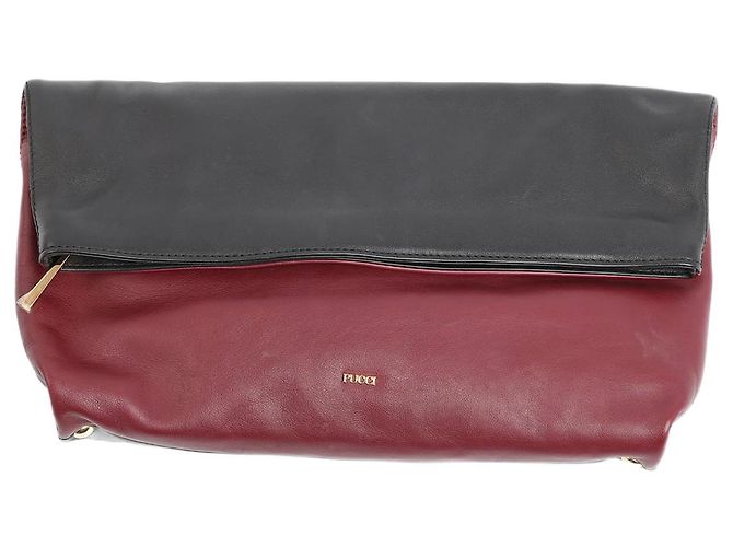 EMILIO PUCCI Bolsas clutch Couro Bordeaux