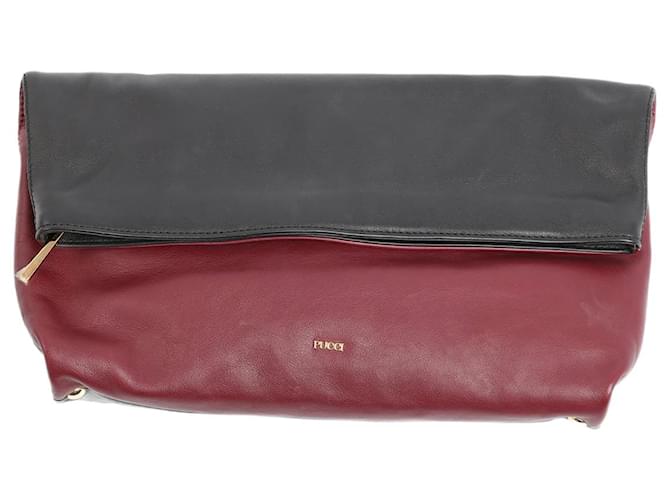 EMILIO PUCCI  Clutch bags   Leather Dark red  ref.1180826