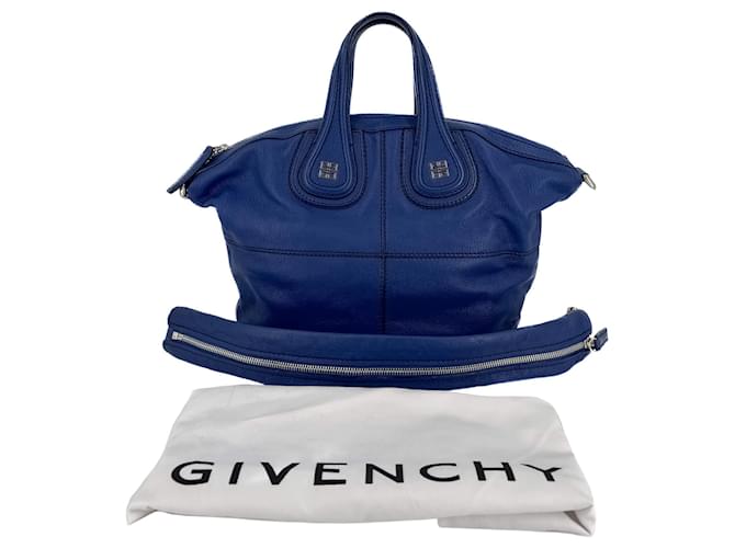 Givenchy Bolsa Nightingale Couro Azul  ref.1180834
