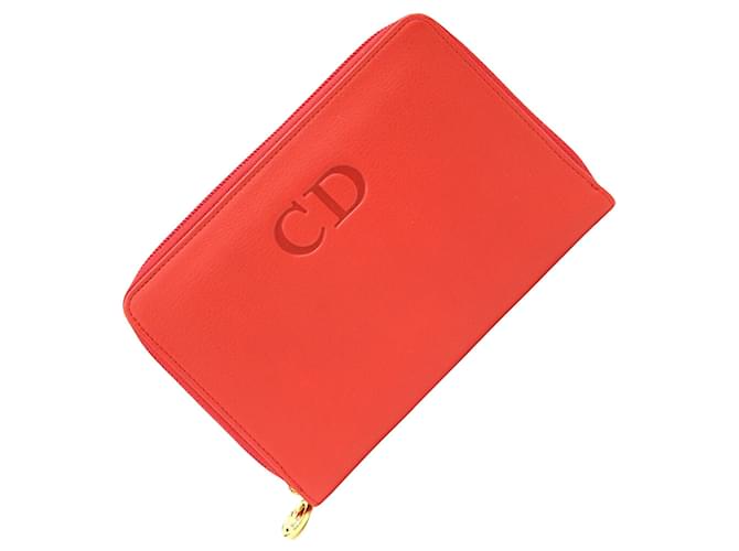 Dior CD Red Leather  ref.1180921