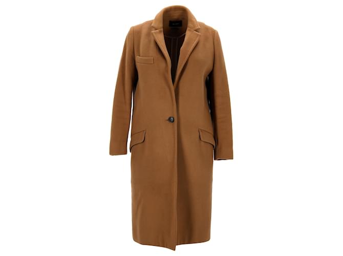 Cappotto monopetto Isabel Marant in lana color cammello Marrone  ref.1181007