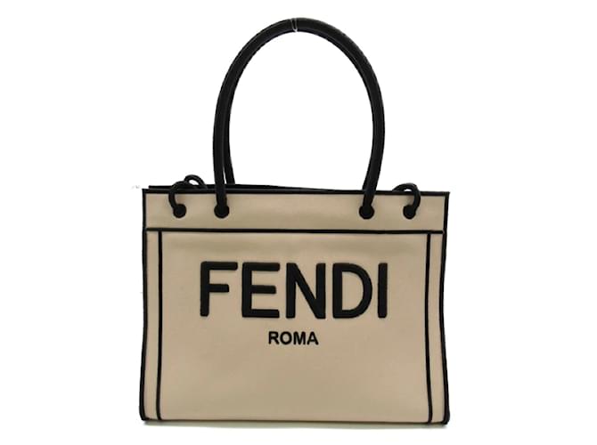 Fendi Shopper-Tasche mit Logo Rome Pink Leinwand  ref.1181067