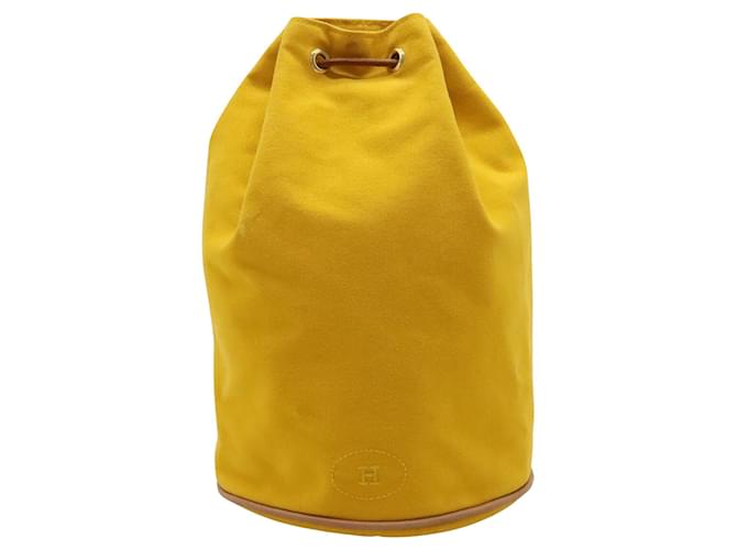 Autre Marque Herm�s Polochon mimil Yellow Cloth  ref.1181199