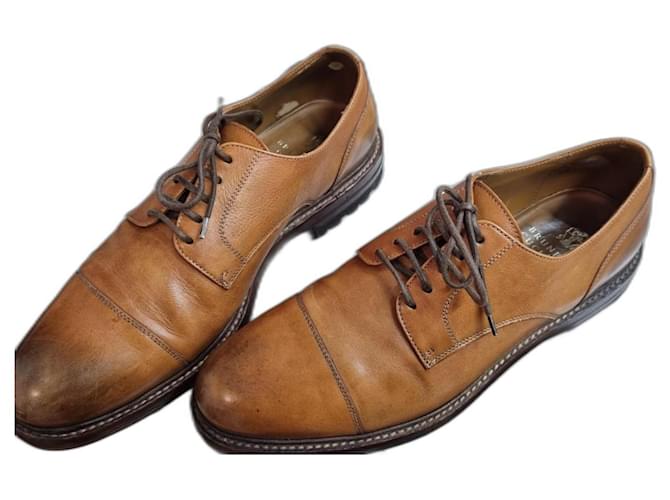 Brunello Cucinelli Chaussure à lacets classique pour hommes Cuir Marron clair  ref.1181245