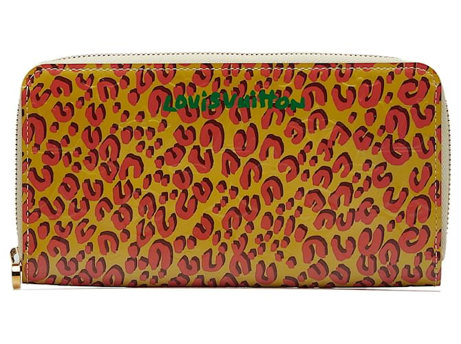 Louis Vuitton Yellow X Stephen Sprouse Vernis Leopard Zippy Leather Patent leather  ref.1181259