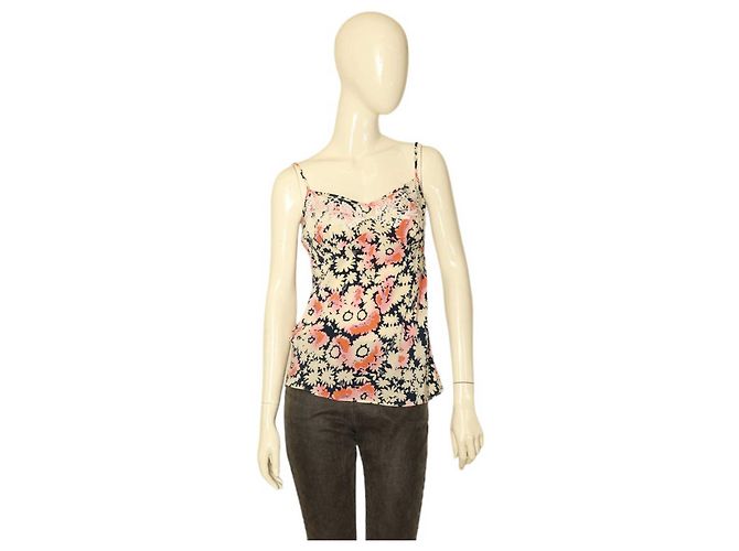 Paul & Joe Floral Silk Cami Top Multicolor Sleeveless Blouse Multiple colors