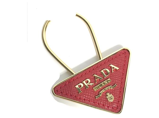 Prada Taschenanhänger Rot Metall  ref.1181431
