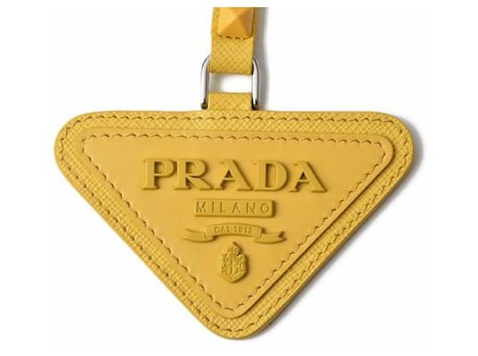 Prada Bag charms Yellow Leather  ref.1181488