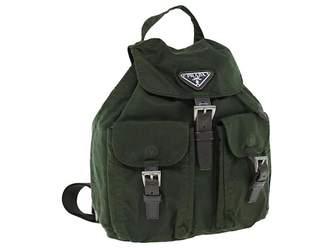 PRADA Backpack Nylon Khaki Auth 62079  ref.1181567