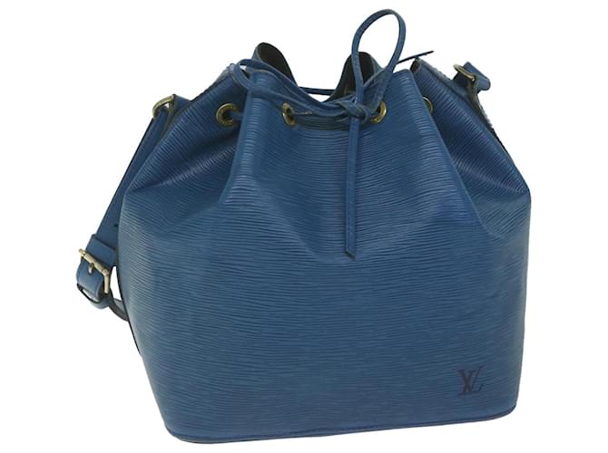 LOUIS VUITTON Epi Petit Noe Shoulder Bag Blue M44105 LV Auth 62215 Leather  ref.1181582