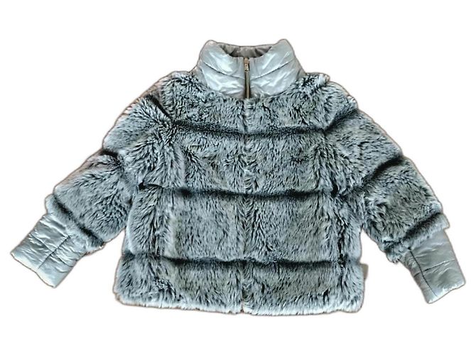 Doudoune Herno avec fourrure écologique Gris