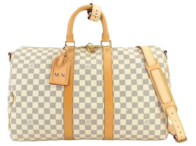 Louis Vuitton Keepall 45 Toile Blanc  ref.1181746