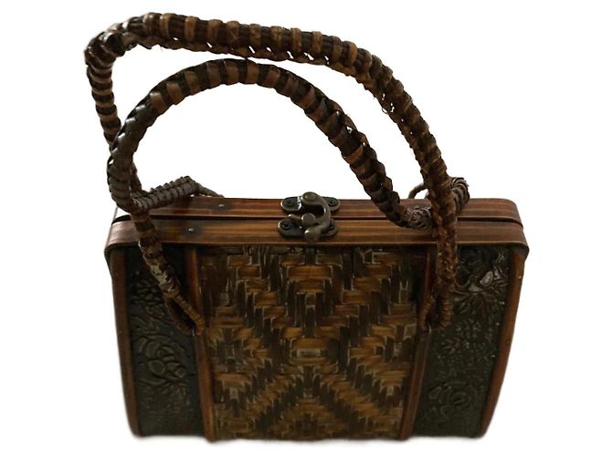 Borsa in bambù Tara Jarmon Marrone