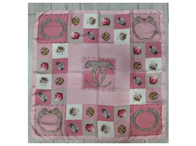 Sciarpa in seta Cartier Rosa 90x90cm