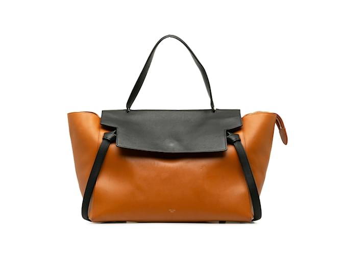 Céline Brown Celine MIni Bicolor Belt Bag Satchel Leather  ref.1181902