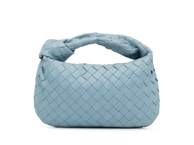 Blue Bottega Veneta Mini Intrecciato Jodie Handbag Leather  ref.1182002