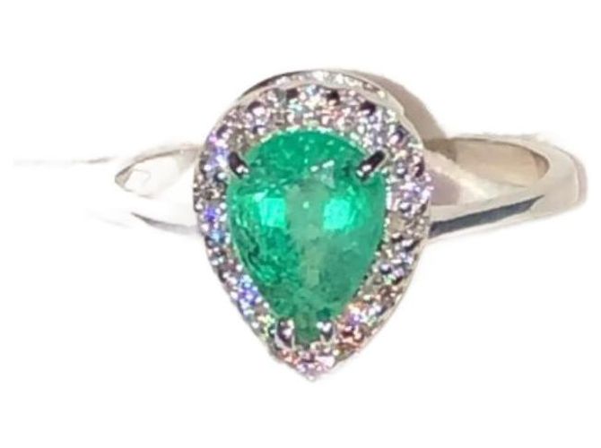 Autre Marque Anello in oro bianco verde taglia 54