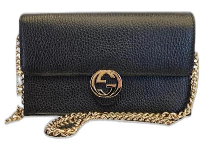 Marmont Gucci Handbags Black Leather  ref.1182198