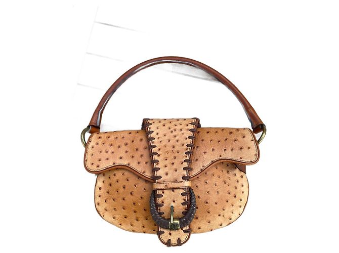 Just Cavalli Handtasche Orange Straußenleder