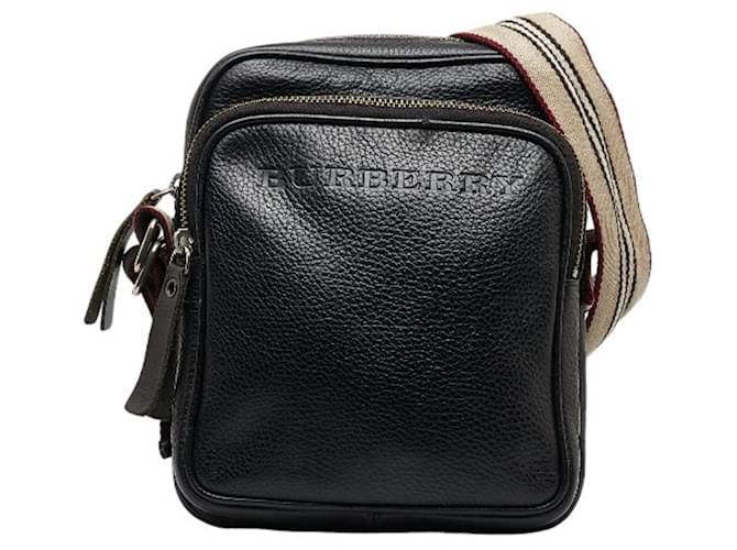 BURBERRY Black Leather  ref.1182312