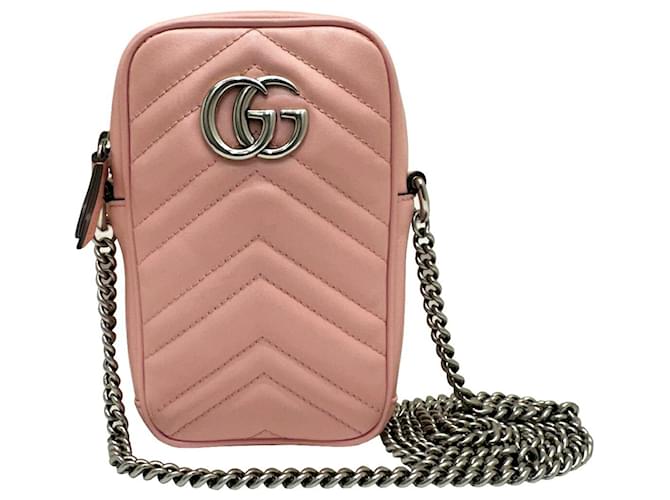 Gucci GG Marmont Rosa Cuero  ref.1182562