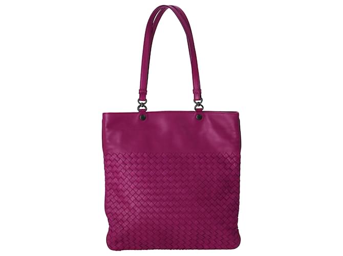 Bottega Veneta Shopper Tote Bag in Violet Leather Purple  ref.1182723