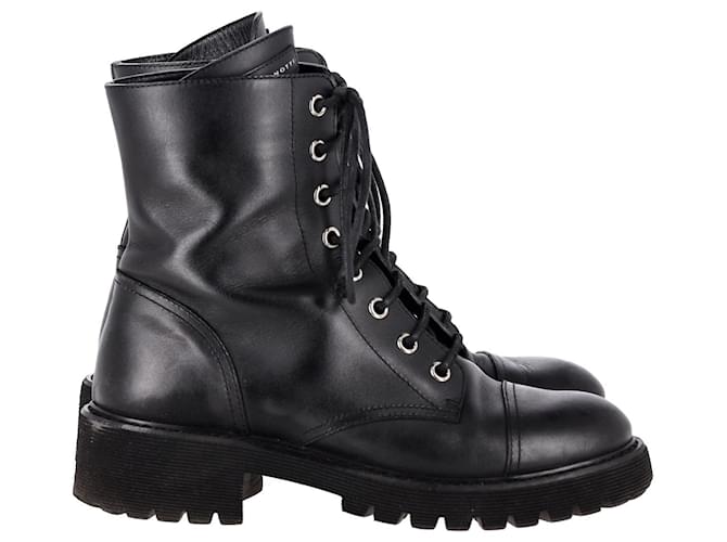 Giuseppe Zanotti Thora Combat Boots in Black Leather  ref.1182729