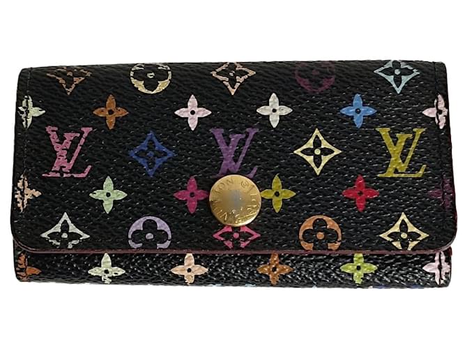Louis Vuitton multicolored Murakami key ring with 4 hooks Black Multiple colors Cloth  ref.1182772