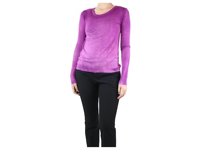 Autre Marque Purple dyed knit top - size S Modal  ref.1182797