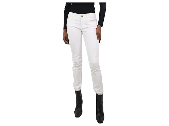 Gucci Pantalon slim fit blanc - taille IT 40 Coton  ref.1182805