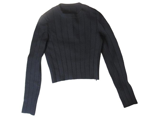 Alaïa kurzer Pullover schwarz 