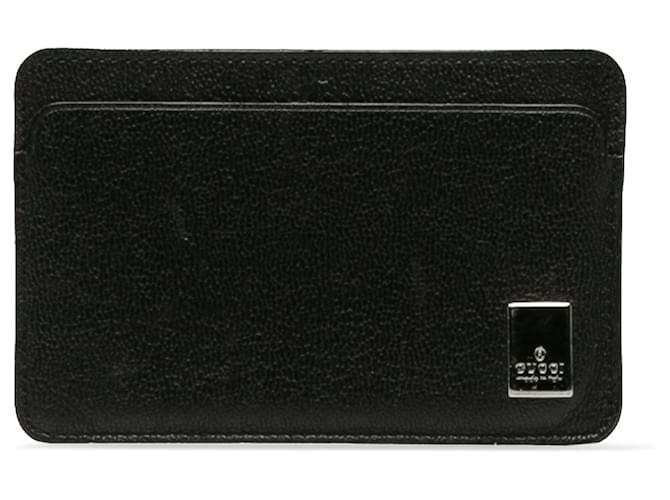 Gucci Kartenhalter aus schwarzem Leder Kalbähnliches Kalb  ref.1182868