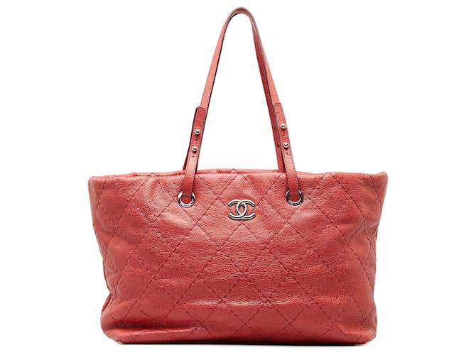 Chanel Red On The Road Leather Pony-style calfskin  ref.1182878