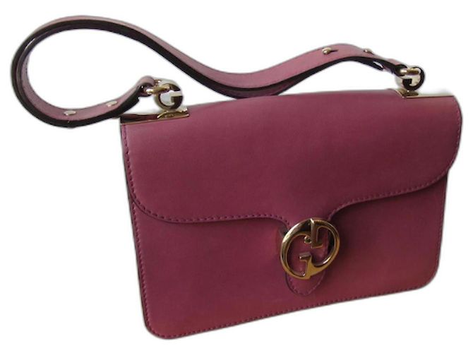 Bolsa de mão Gucci 1973 em couro rosa