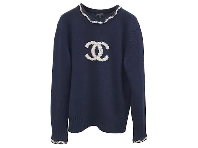 Chanel cashmere sweater Blue  ref.1182929