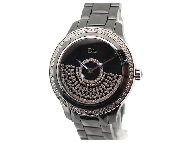 Christian Dior NEW DIOR VIII GRAND BAL RESILLE DIAMOND WATCH CD124BE3C001 AUTO WATCH Black Ceramic  ref.1182943