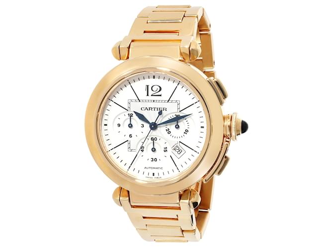 Cartier Pasha W30201H9 Men s Watch In 18kt yellow gold Silvery