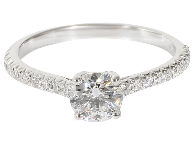 TIFFANY & CO. Anel de noivado de diamante Tiffany Novo em platina 0.69 ctw Prata Metálico Metal  ref.1182963