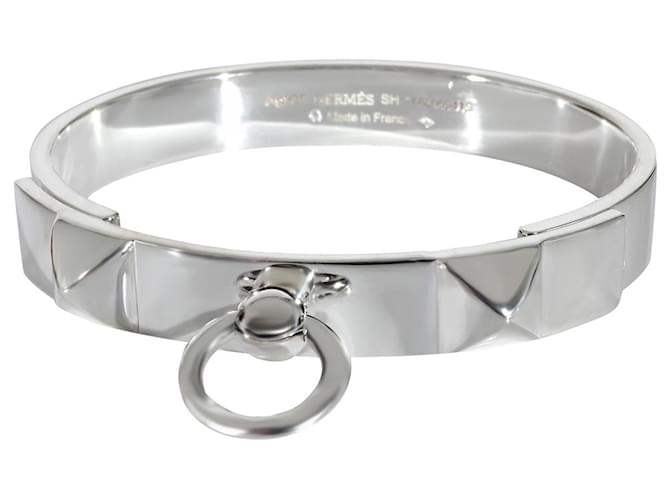 Hermès Collier de Chien Bracelet in Sterling Silver Silvery Metallic Metal  ref.1183004