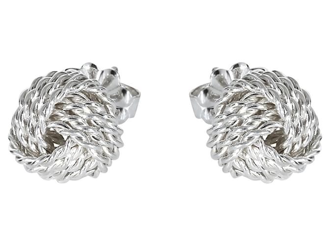 TIFFANY & CO.Brincos Tiffany Twist Knot em prata esterlina Metálico Metal  ref.1183020