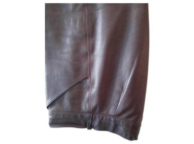 Givenchy Plunge lamb pants / Leather pants dip lambskin Dark red