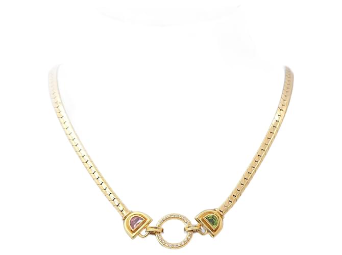 Autre Marque Gold and Diamond Necklace Golden Yellow gold  ref.1183110