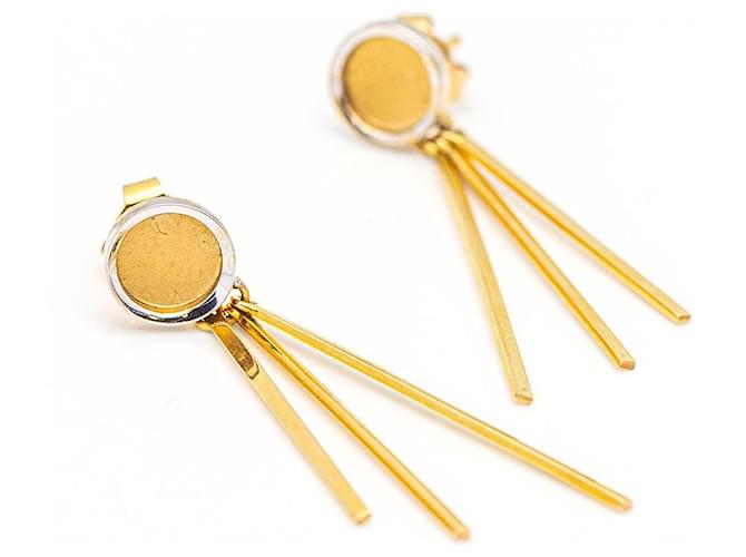 Autre Marque Yellow and White Gold Earrings Golden Yellow gold  ref.1183165