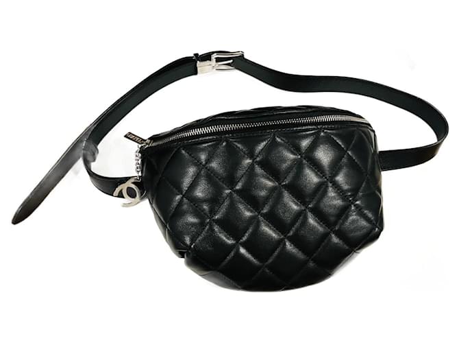 Chanel belt bag Black Leather  ref.1183201
