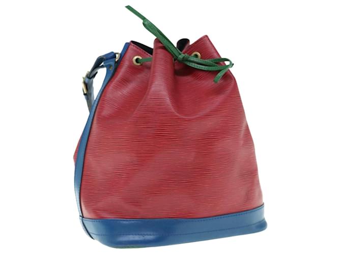 LOUIS VUITTON Epi Trico color Noe Bag Red Blue Green M44084 LV Auth 62124 Leather  ref.1183311