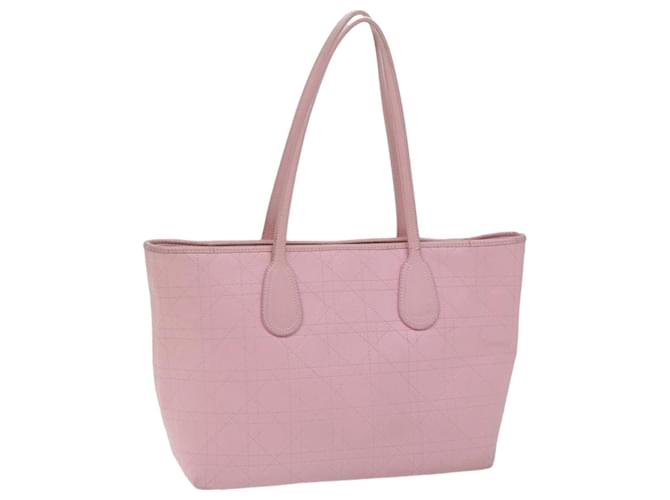 Christian Dior Canage Tote Bag Coated Canvas Pink 01-RU-0134 auth 62096 Cloth  ref.1183339