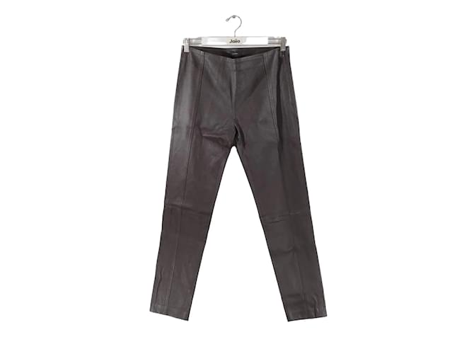 Joseph Slim leather pants Brown  ref.1183363